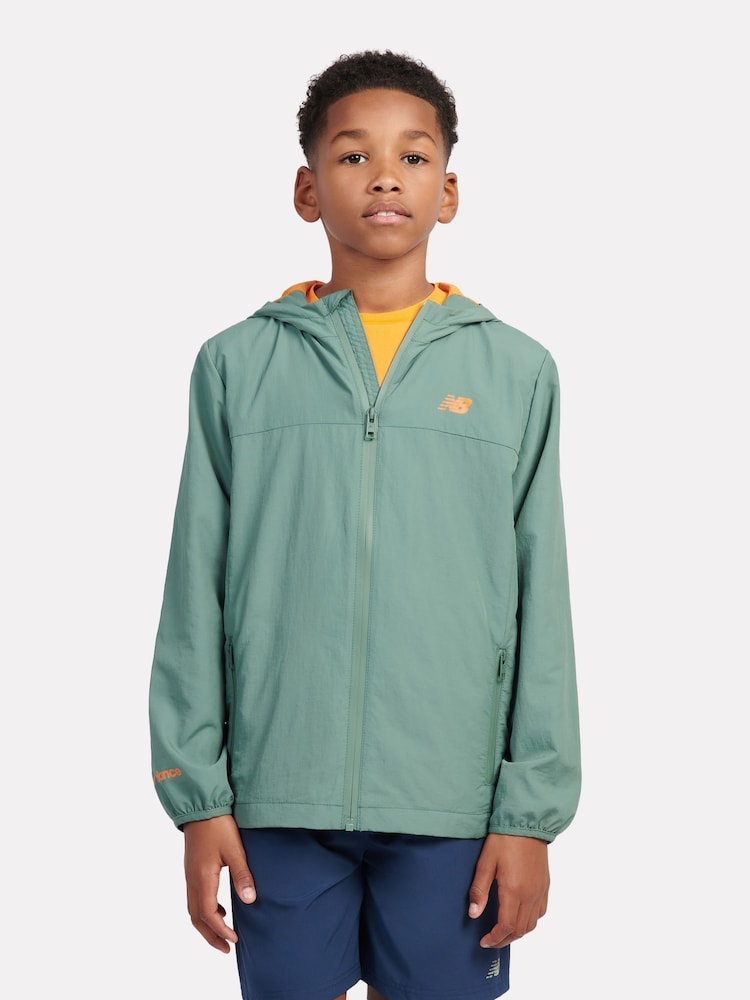 New Balance Green Kids Athletics Woven Mesh Lined Jacket - Image 1 of 10