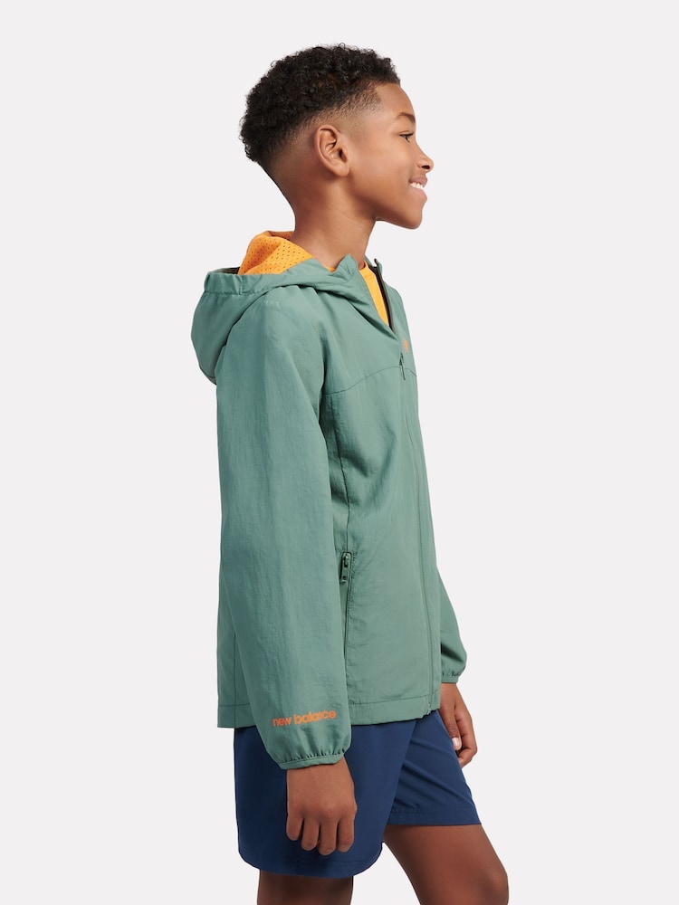 New Balance Green Kids Athletics Woven Mesh Lined Jacket - Image 2 of 10
