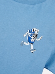 New Balance Light Blue Kids Jersey Ringer T-Shirt & Shorts Set - Image 4 of 6