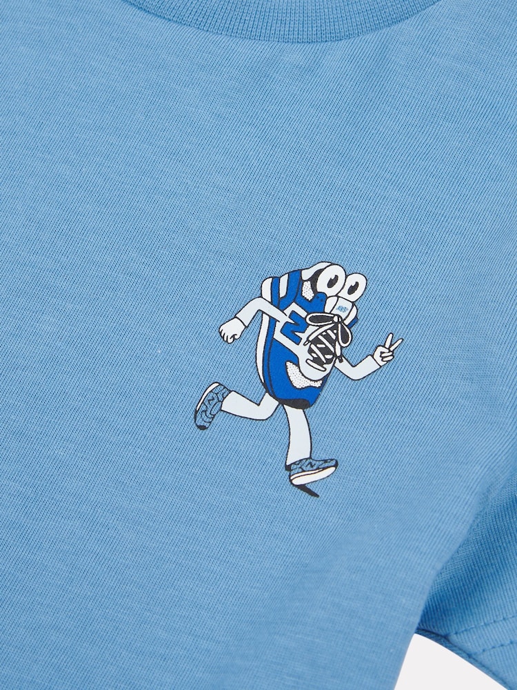 New Balance Light Blue Kids Jersey Ringer T-Shirt & Shorts Set - Image 4 of 6