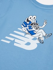 New Balance Light Blue Kids Jersey Ringer T-Shirt & Shorts Set - Image 5 of 6