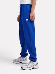 New Balance Light Blue Boys 100% Cotton French Terry Small Logo Joggers - Image 3 of 8