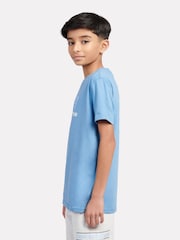 New Balance Blue Kids Jersey Stacked 100% Cotton Logo T-Shirt - Image 2 of 5