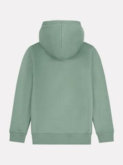 New Balance Green Kids French Terry Stacked Logo 100% Cotton Hoodie - Image 7 of 8