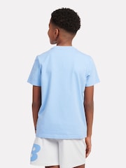 New Balance Blue Kids Linear Athletics Graphic 100% Cotton T-Shirt - Image 3 of 9