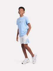 New Balance Blue Kids Linear Athletics Graphic 100% Cotton T-Shirt - Image 5 of 9
