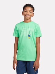 New Balance Green Kids Chalkboard Graphic 100% Cotton T-Shirt - Image 1 of 9