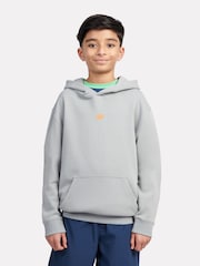 New Balance Grey Kids Fitness Centre Illustrated Back Graphic 100% Cotton Hoodie - Image 1 of 6