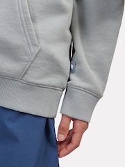 New Balance Grey Kids Fitness Centre Illustrated Back Graphic 100% Cotton Hoodie - Image 6 of 6