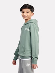 New Balance Green Kids Authentic Brand Players Back Graphic 100% Cotton Hoodie - Image 2 of 10
