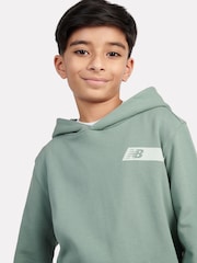 New Balance Green Kids Authentic Brand Players Back Graphic 100% Cotton Hoodie - Image 4 of 10