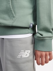 New Balance Green Kids Authentic Brand Players Back Graphic 100% Cotton Hoodie - Image 6 of 10