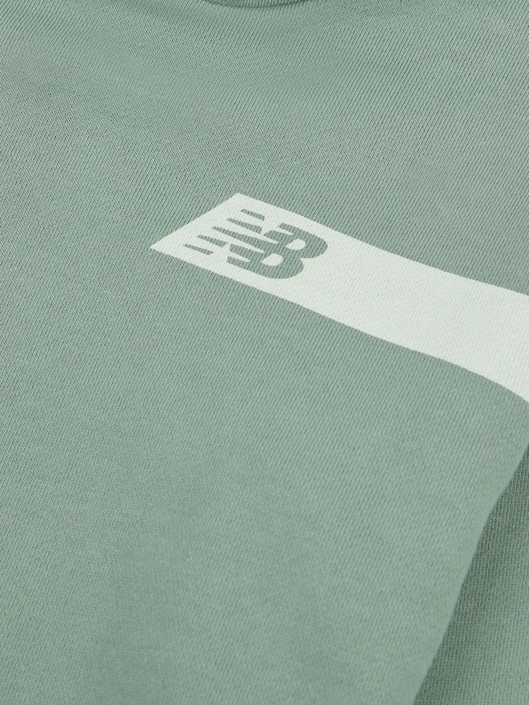 New Balance Green Kids Authentic Brand Players Back Graphic 100% Cotton Hoodie - Image 9 of 10