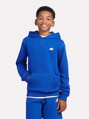 New Balance Blue Small Kids French Terry 100% Cotton Logo Hoodie - Image 1 of 5