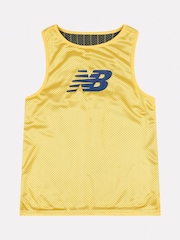 New Balance Yellow Kids Hoops Reversible Tank - Image 6 of 9
