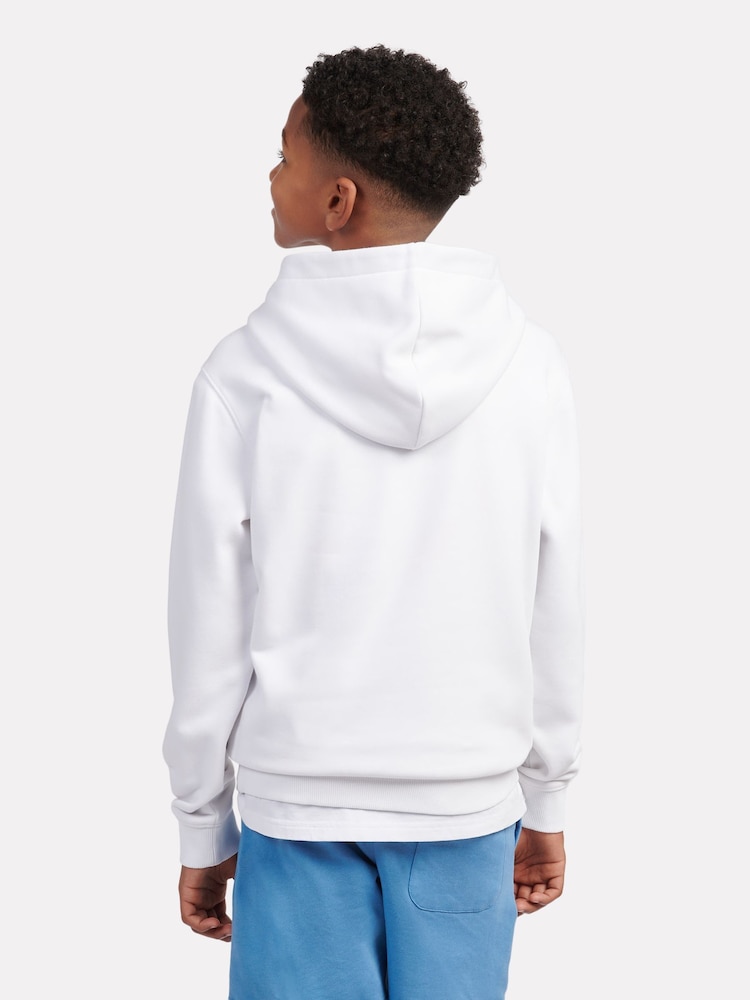 New Balance White Kids Athletics Graphic 100% Cotton Hoodie - Image 3 of 6