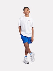 New Balance White Kids Athletic Shoes Back Graphic 100% Cotton T-Shirt - Image 5 of 6