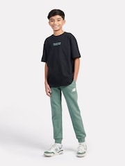 New Balance Black Kids Running Club Sandwich Back Graphic 100% Cotton T-Shirt - Image 5 of 6