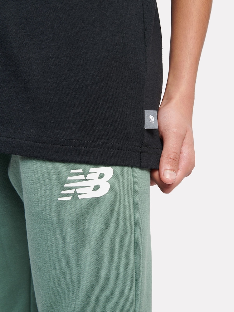 New Balance Black Kids Running Club Sandwich Back Graphic 100% Cotton T-Shirt - Image 6 of 6 New Balance Black Kids Running Club Sandwich Back Graphic 100% Cotton T-Shirt - Image 6 of 6