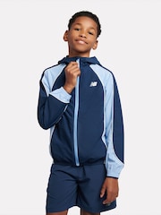 New Balance Blue Kids Varsity Woven Jacket - Image 1 of 6