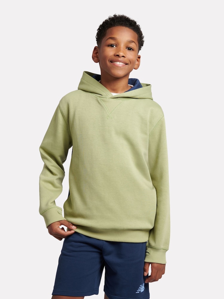 New Balance Green Kids Premium Contrast Hoodie - Image 1 of 6