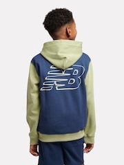 New Balance Green Kids Premium Contrast Hoodie - Image 3 of 6