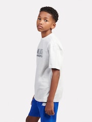 New Balance White Kids Hoops Branded Graphic 100% Cotton T-Shirt - Image 2 of 9
