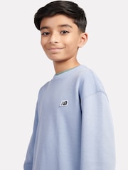 New Balance Blue Kids Premium Cross Neck T-Shirt - Image 4 of 6