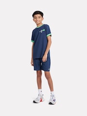 New Balance Blue Kids Tennis Cartoon Back Graphic T-Shirt - Image 3 of 10