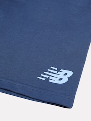 New Balance Blue Kids The System Graphic 100% Cotton T-Shirt And Shorts Set - Image 10 of 10