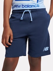 New Balance Blue Kids The System Graphic 100% Cotton T-Shirt And Shorts Set - Image 5 of 10