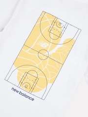 New Balance White Kids Hoops Layup Graphic T-Shirt - Image 10 of 10