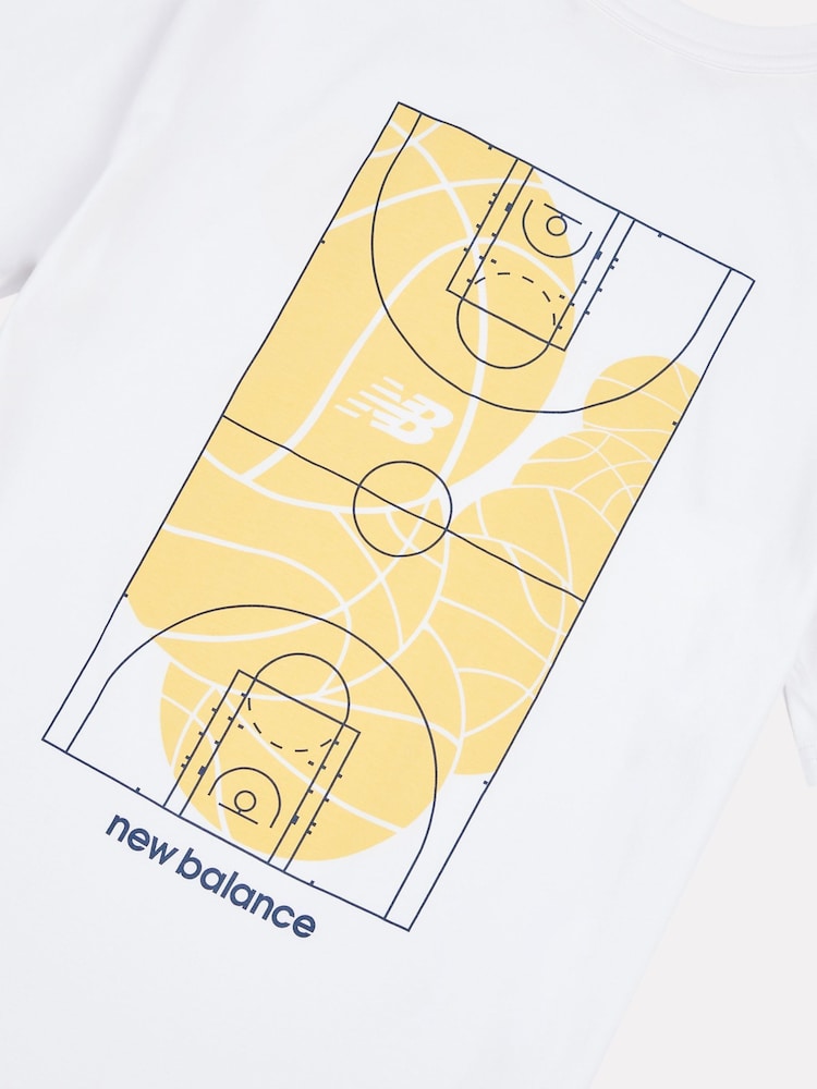 New Balance White Kids Hoops Layup Graphic T-Shirt - Image 10 of 10 New Balance White Kids Hoops Layup Graphic T-Shirt - Image 10 of 10