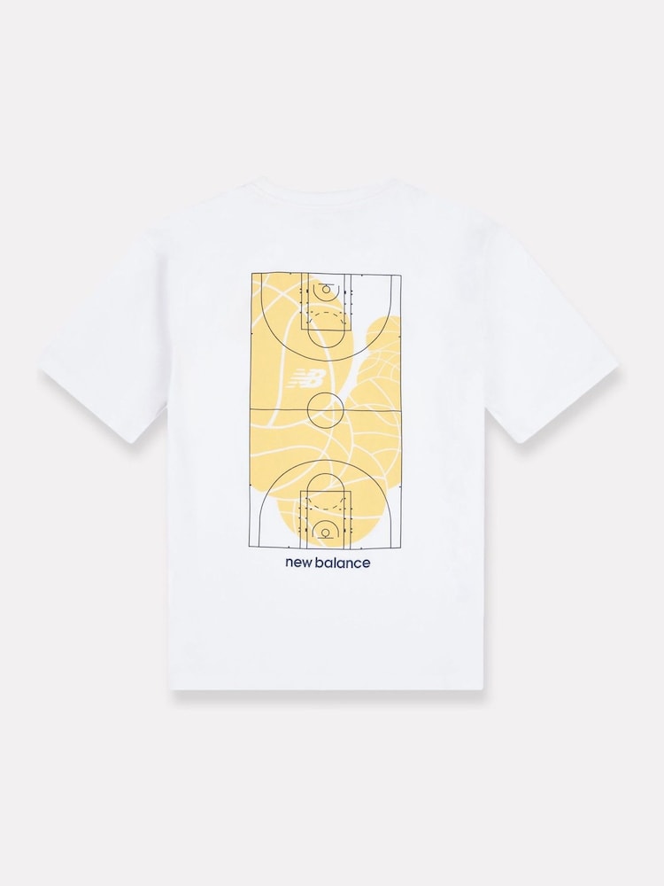 New Balance White Kids Hoops Layup Graphic T-Shirt - Image 8 of 10