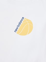 New Balance White Kids Hoops Layup Graphic T-Shirt - Image 9 of 10