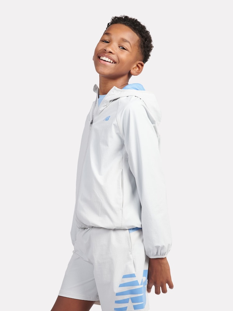 New Balance Grey Kids RC Packable Ripstop Jacket - Image 2 of 10