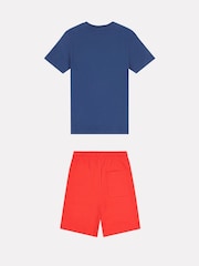 New Balance Red New Balance Kids Stacked Logo T-Shirt and Short Set - Image 7 of 10