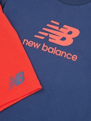 New Balance Red New Balance Kids Stacked Logo T-Shirt and Short Set - Image 8 of 10
