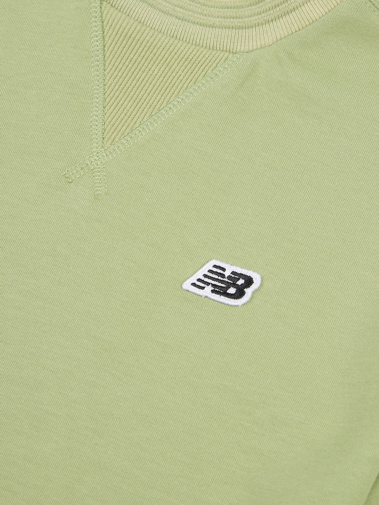 New Balance Green Kids Premium Racking Rib T-Shirt - Image 6 of 9