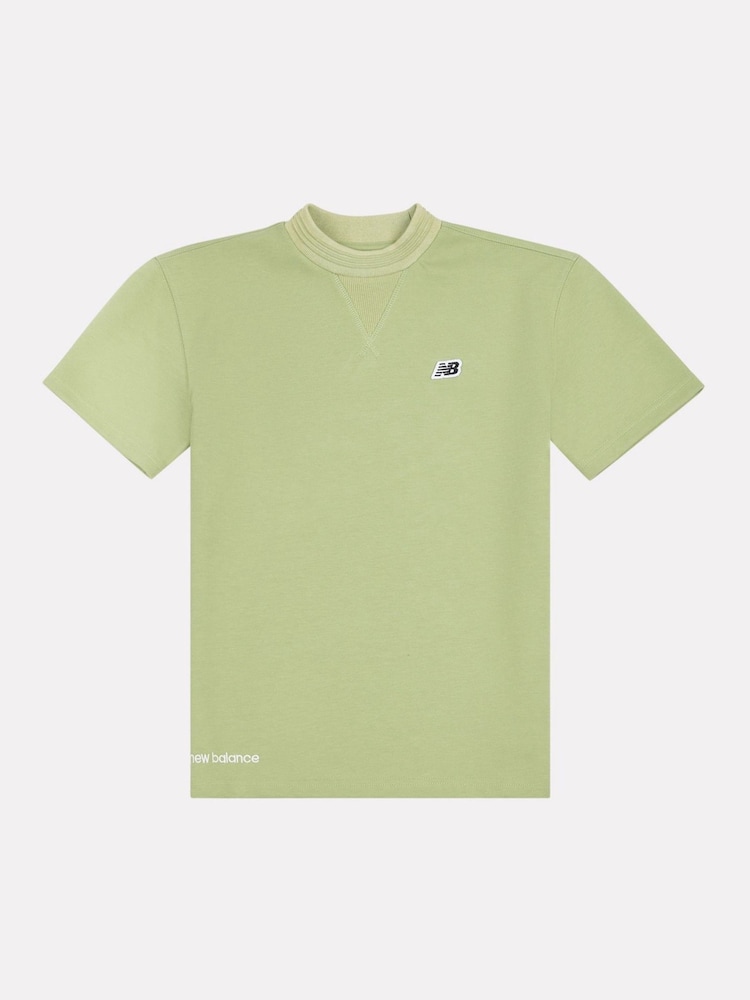 New Balance Green Kids Premium Racking Rib T-Shirt - Image 9 of 9