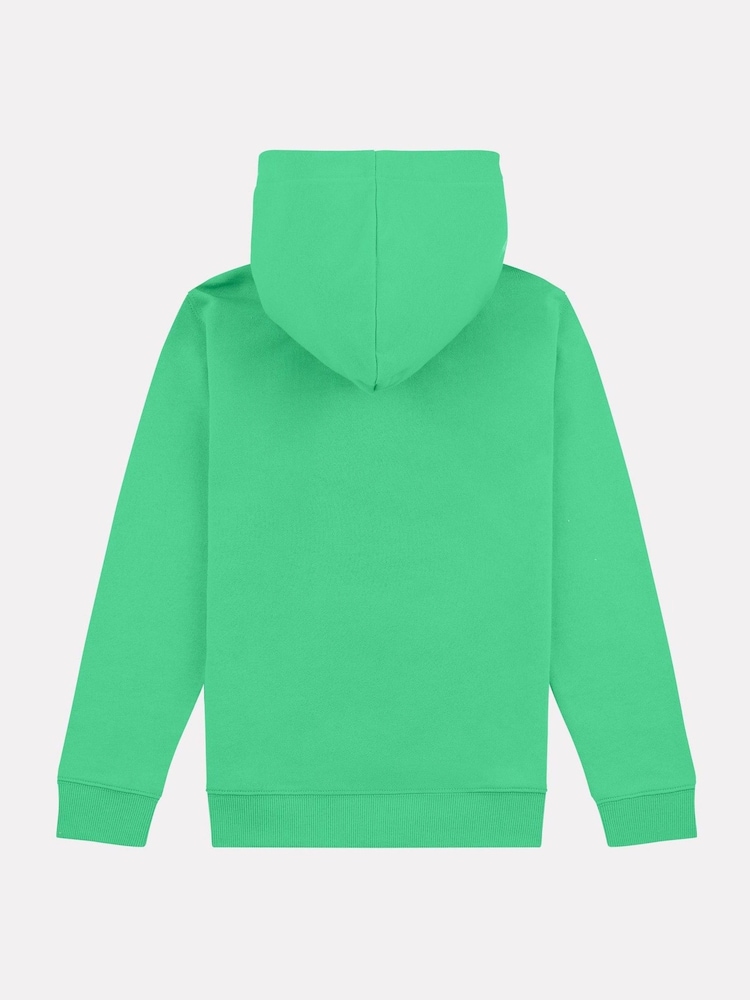 אור ירוק - New Balance Kids French Terry Stacked Logo 100% Cotton Hoodie - Image 7 of 8