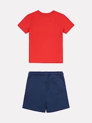 New Balance Red Kids Jersey Ringer T-Shirt & Shorts Set - Image 2 of 5