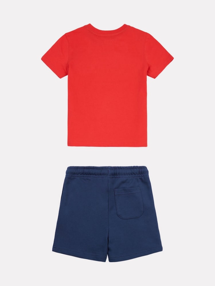 New Balance Red Kids Jersey Ringer T-Shirt & Shorts Set - Image 2 of 5