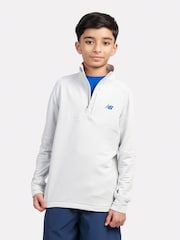 New Balance Grey Kids Heat Grid Quarter Zip Sweatshirt - Image 1 of 9