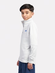 New Balance Grey Kids Heat Grid Quarter Zip Sweatshirt - Image 2 of 9