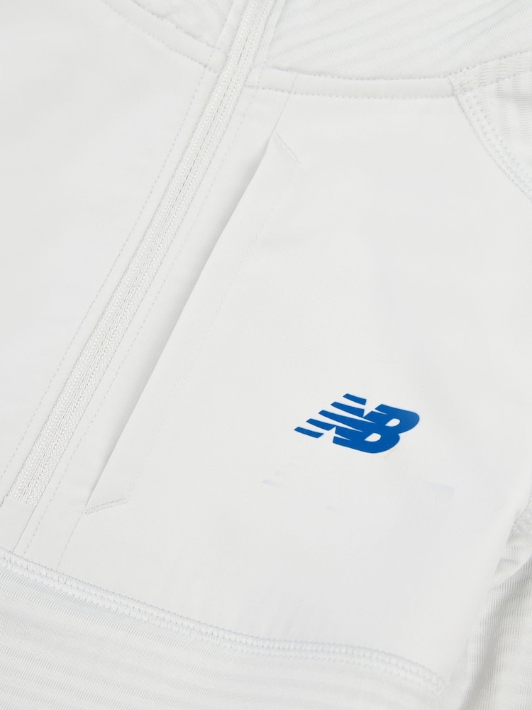 New Balance Grey Kids Heat Grid Quarter Zip Sweatshirt - Image 9 of 9