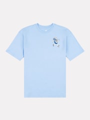 New Balance Blue Kids Sneaker Guy Back Graphic 100% Cotton T-Shirt - Image 1 of 4