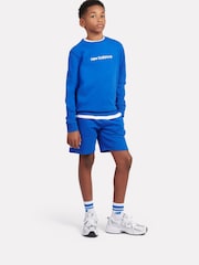 New Balance Blue Kids Sneaker Poster Back Graphic Crew Sweater - Image 5 of 10