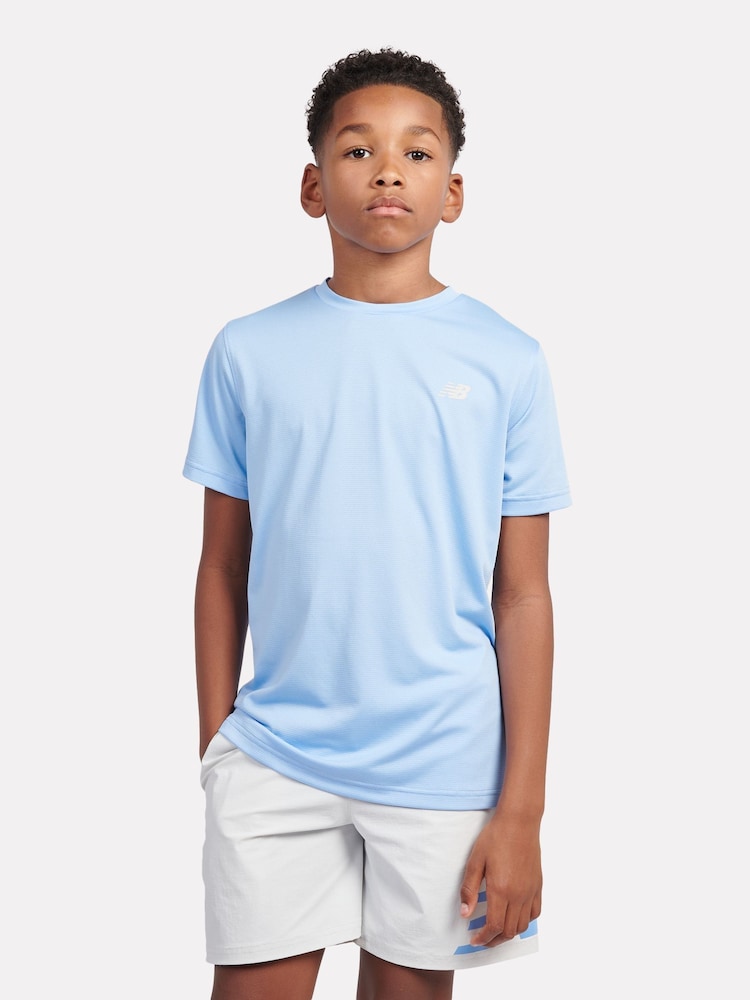 New Balance Blue Kids RC 100% Cotton T-Shirt - Image 1 of 7