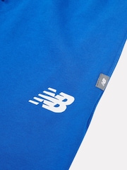 New Balance Blue Kids Circular Logo Graphic 100% Cotton Shorts - Image 9 of 10